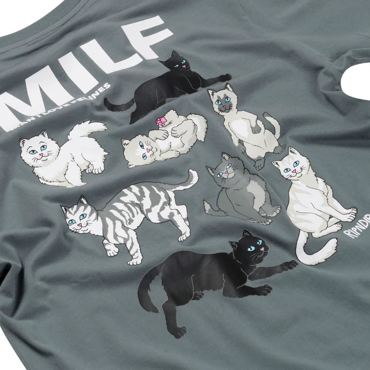 PLAYERA MAN I LOVE FELINES (CHARCOAL)