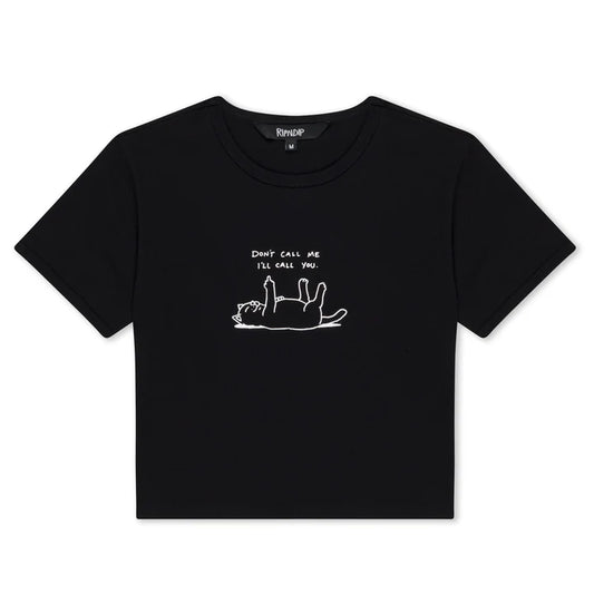 BLUSA DON'T CALL ME CROPPED BABY (NEGRO)