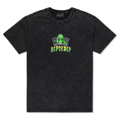 PLAYERA GALACTIC DANCE FLOOR (BLACK MINERAL WASH)