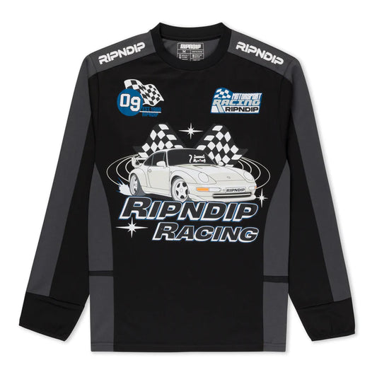 RIPNRACE LONG SLEEVE JERSEY (BLACK/CHARCOAL)